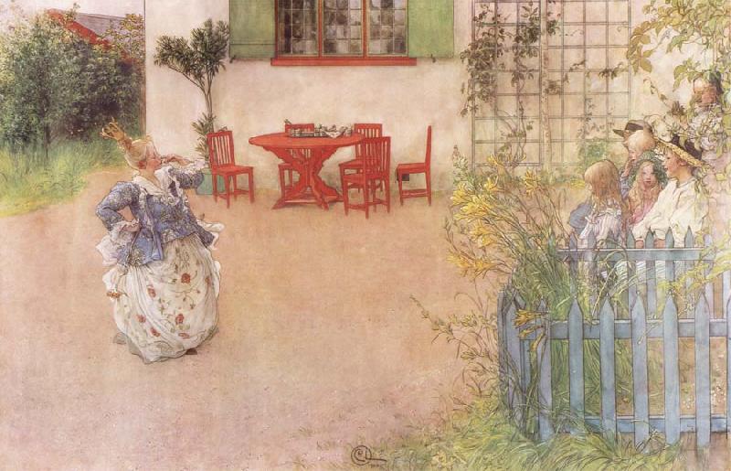 Carl Larsson Lisbeth Playing the Wicked Princess china oil painting image